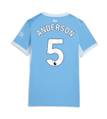 Manchester City Elliot Anderson #5 Replika Hemmatröja Damer 2026-27 Kortärmad